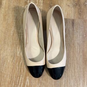 COLE HAAN DAWNA GRAND PUMP 10.5 nude black patent leather NWOT!